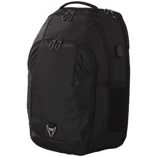 Rucsac Laptop pentru calatorii cu avionul, Everestus, 15 inch, nylon si pvc, negru, saculet si eticheta bagaj incluse