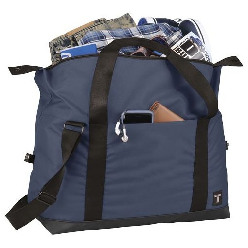 Geanta de umar, Everestus, DY, 17 inch, 300D poliester cu tarpaulin, albastru, saculet de calatorie si eticheta bagaj incluse