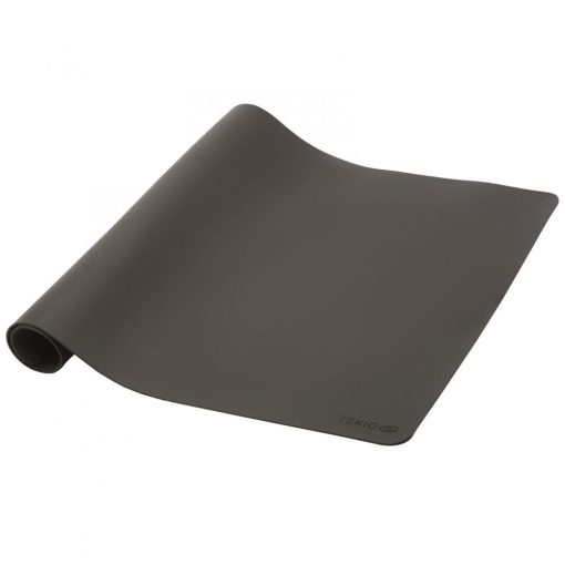 Suport pad de birou pentru laptop si mouse, Tekio by AleXer, 21OCT0880, 60 x 40 cm, Piele ecologica, Gri