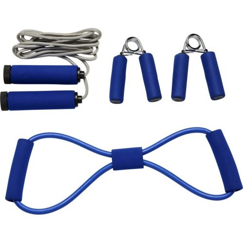 Set 4 accesorii fitness, Everestus, 9IA19039, Poliester, Albastru