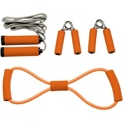 Set 4 accesorii fitness, Everestus, 9IA19037, Poliester, Portocaliu