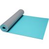 Saltea de Yoga cu suprafata texturata, Everestus, 9IA19035, 170x60 cm, PVC, Gri, Verde Mint