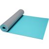 Saltea de Yoga cu suprafata texturata, Everestus, 9IA19035, 170x60 cm, PVC, Gri, Verde Mint, saculet sport inclus