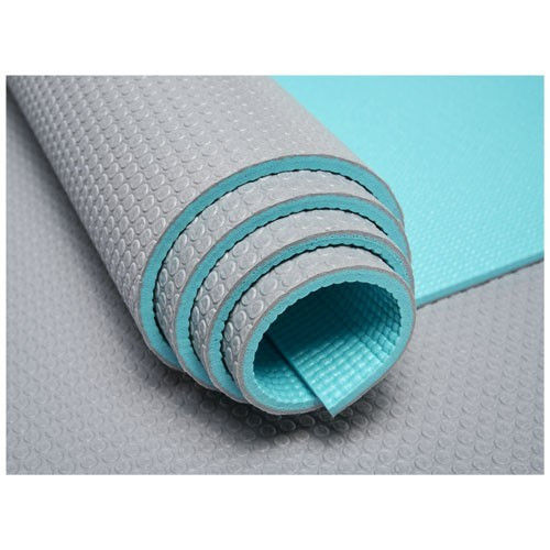 Saltea de Yoga cu suprafata texturata, Everestus, 9IA19035, 170x60 cm, PVC, Gri, Verde Mint