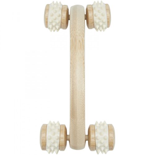 Instrument pentru masaj, Everestus, 22FEB0677, 15x6.3x6.5 cm, Bambus, PVC, Natur