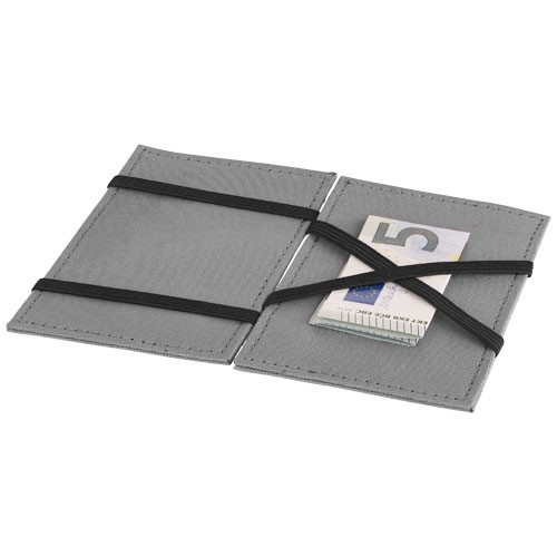 Portofel cu protectie RFID, flip-over, Everestus, PPE04, poliester 300D, gri, 70x6x105 mm