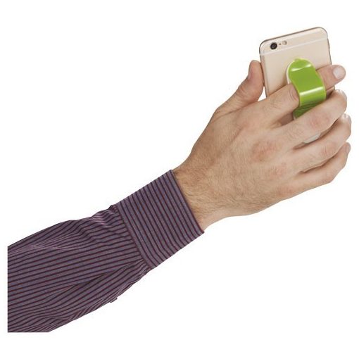 Suport telefon tip inel, Everestus, STT109, abs, plastic, verde, laveta inclusa