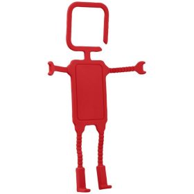   Suport telefon pentru priza cu forma de Robot, Everestus, STT112, plastic, rosu