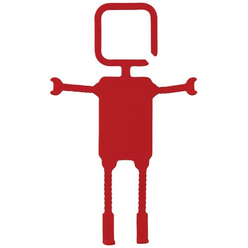 Suport telefon pentru priza cu forma de Robot, Everestus, STT112, plastic, rosu