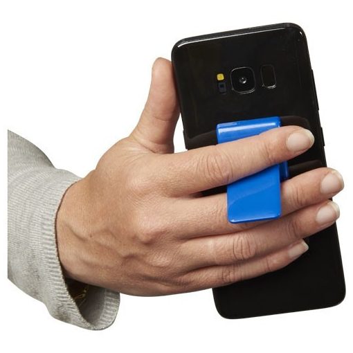 Suport telefon de birou cu adeziv, Everestus, STT129, plastic, albastru, laveta inclusa