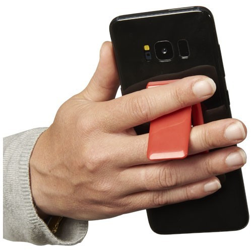 Suport telefon de birou cu adeziv, Everestus, STT130, plastic, rosu