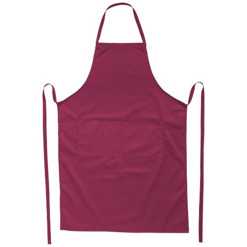 Sort de bucatarie cu 2 buzunare, Everestus, VA04, poliester, bumbac, rosu burgundy