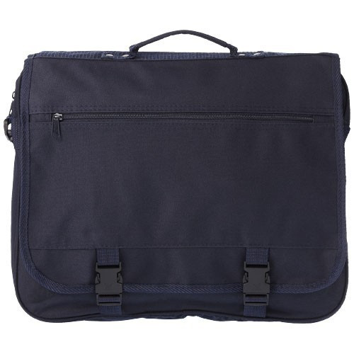 Geanta de conferinte, buzunar frontal, curele ajustabile, Everestus, AE, 600D poliester, albastru navy