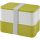 Caserola pranz, Miyo, 42FEB230144, 700 ml, 18x11x11.3 cm, Polipropilena, Verde Lime, saculet voiaj inclus