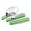 Set 3 tacamuri pliabile, Everestus, 42FEB232054, 80x110 mm, Otel inoxidabil, Verde Deschis