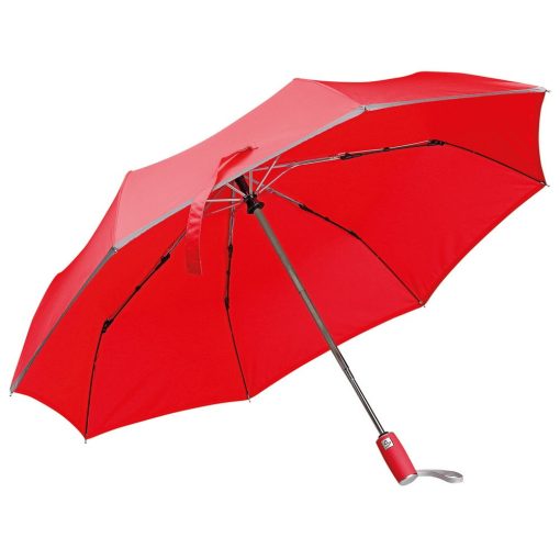 Umbrela pliabila cu maner din plastic, diametru 950 mm, Everestus, 20IUN0836, Rosu, Poliester