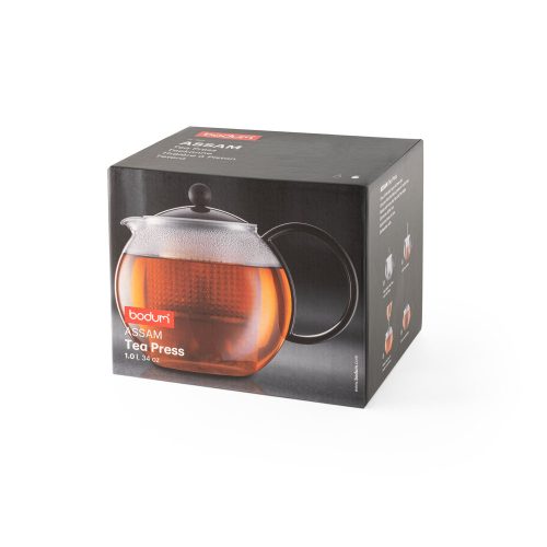 Ceainic, Bodum, 42FEB230331, 1000 ml, 194x155x148 mm, Plastic, Otel, Sticla, Negru