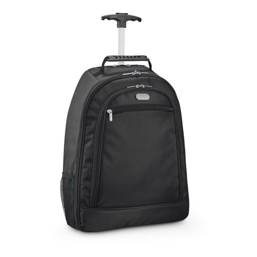 Rucsac troler Laptop 15.6 inch, Everestus, NE, 1680D si 300D, negru, saculet de calatorie si eticheta bagaj incluse