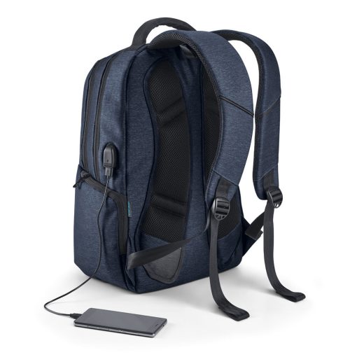 Rucsac laptop 17 inch cu 2 compartimente, Everestus, 20FEB0937, Nylon, Albastru, saculet si eticheta bagaj incluse
