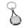 Breloc rotund, Everestus, KR0502, metal, silicon, negru