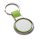 Breloc rotund, Everestus, KR0476, piele ecologica, metal, verde