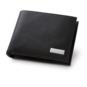   Portofel cu buzunar de monede si 3 locuri de carduri, Everestus, NB, piele, negru, 114x95x15 mm