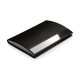 Portcard din metal si piele ecologica, Everestus, PPE08, negru, 95x65x13 mm