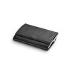 Portcard din metal si piele ecologica, Everestus, PE02, negru, 93x67x19 mm