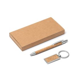 Set breloc si pix, Everestus, KR0076, pluta, aluminiu, natur