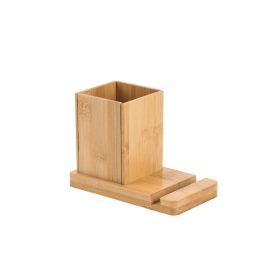   Suport de telefon pentru birou, 2502E15772, Everestus, 80 x 145 x 104 mm, Bambus, Natur