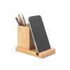 Suport de telefon pentru birou, 2502E15772, Everestus, 80 x 145 x 104 mm, Bambus, Natur