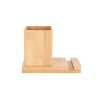 Suport de telefon pentru birou, 2502E15772, Everestus, 80 x 145 x 104 mm, Bambus, Natur