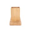 Suport de telefon pentru birou, 2502E15772, Everestus, 80 x 145 x 104 mm, Bambus, Natur
