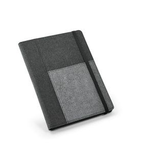   Carnetel cu coperta detasabila, 80 pagini, Everestus, PA, Textil poliester, gri