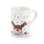 Cana ceramica cu motive de Craciun, 310 ml, design Ren, Everestus, 11NP1911, alb