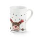 Cana ceramica cu motive de Craciun, 310 ml, design Ren, Everestus, 11NP1911, alb