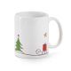 Cana ceramica cu motive de Craciun, 350 ml, design Brad, Everestus, 11NP1912, alb