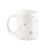 Cana ceramica cu motive de Craciun, 340 ml, design Globuri, Everestus, 11NP1914, alb