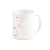 Cana ceramica cu motive de Craciun, 340 ml, design Globuri, Everestus, 11NP1914, alb