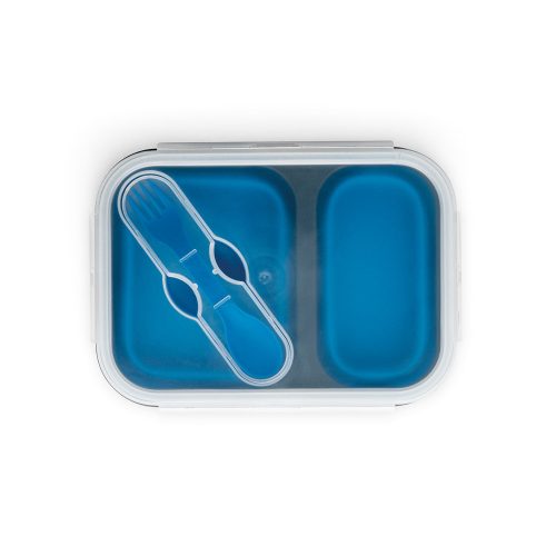 Caserola etansa retractabila, 21MAR1233, 480-760 ml, Everestus, 212x153x73 mm, Silicon, Polipropilena, Albastru