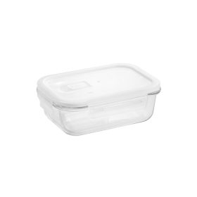   Caserola pentru pranz, Everestus, 22FEB0055, 600 ml, 175x62x131 mm, Sticla, Alb