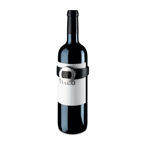 Termometru digital pentru vin, Everestus, AWE01, otel inoxidabil, abs, negru, saculet de calatorie inclus