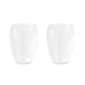   Set 2 cesti 350 ml, perete dublu, Everestus, NB, sticla, transparent