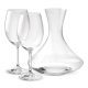 Set sticla pentru vin 1600 ml si 2 pahare 450 ml, Everestus, 20FEB1505, Sticla, Transparent