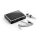 Set accesorii vin, tirbuson si dop, Everestus, AWE07, aliaj de zinc, argintiu satinat