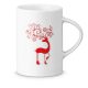 Cana cu motive de Craciun, 330 ml, ø74x106 mm, Everestus, 20SEP0673, Ceramica, Rosu