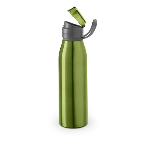 Sticla sport de apa, 650 ml, Everestus, SB22, aluminiu, plastic, verde deschis