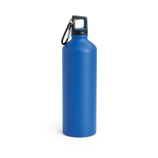 Sticla sport 750 ml cu carabina, Everestus, SB26, aluminiu, albastru, saculet de calatorie inclus