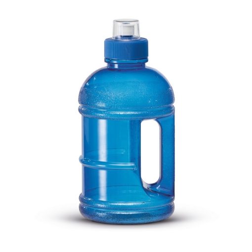 Bidon apa sport 1250 ml, Everestus, SB01, plastic, albastru, saculet de calatorie inclus