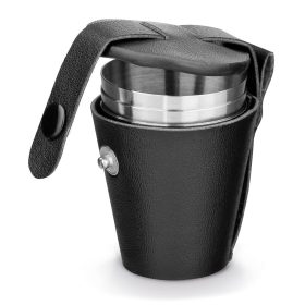   Set 4 paharute de voiaj 25 ml, Everestus, 20FEB1133, Otel, Argintiu